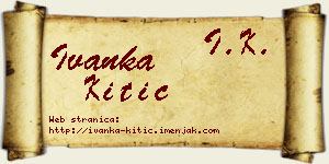 Ivanka Kitić vizit kartica